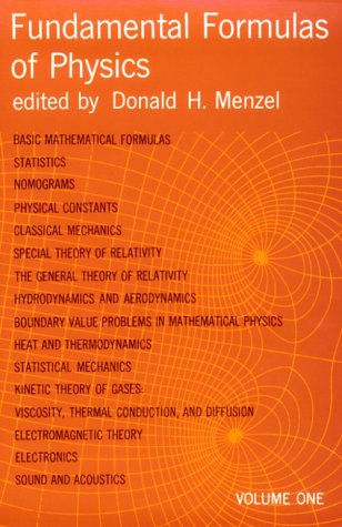 Book cover : Fundamental Formulas of Physics, Vol. 1
