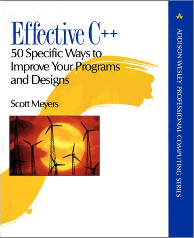 Book cover : Effective C++: 50 Specific Ways to Improve Your Programs and Designs